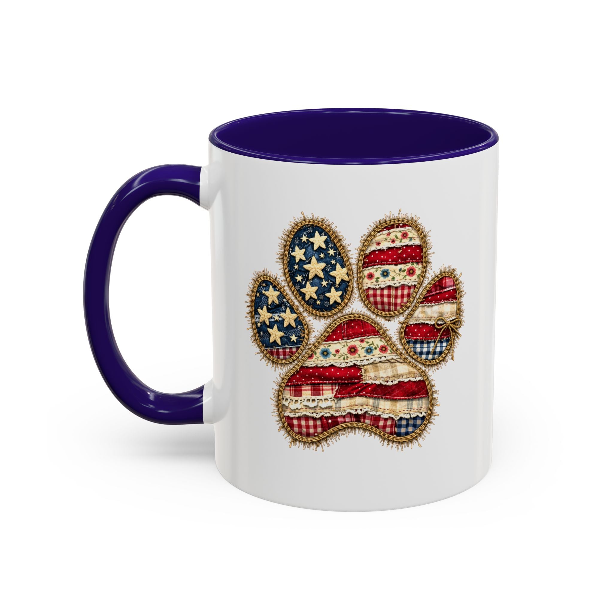 American Flag Paw Print mug | Patriotic Dog Paw Coffee Cup
