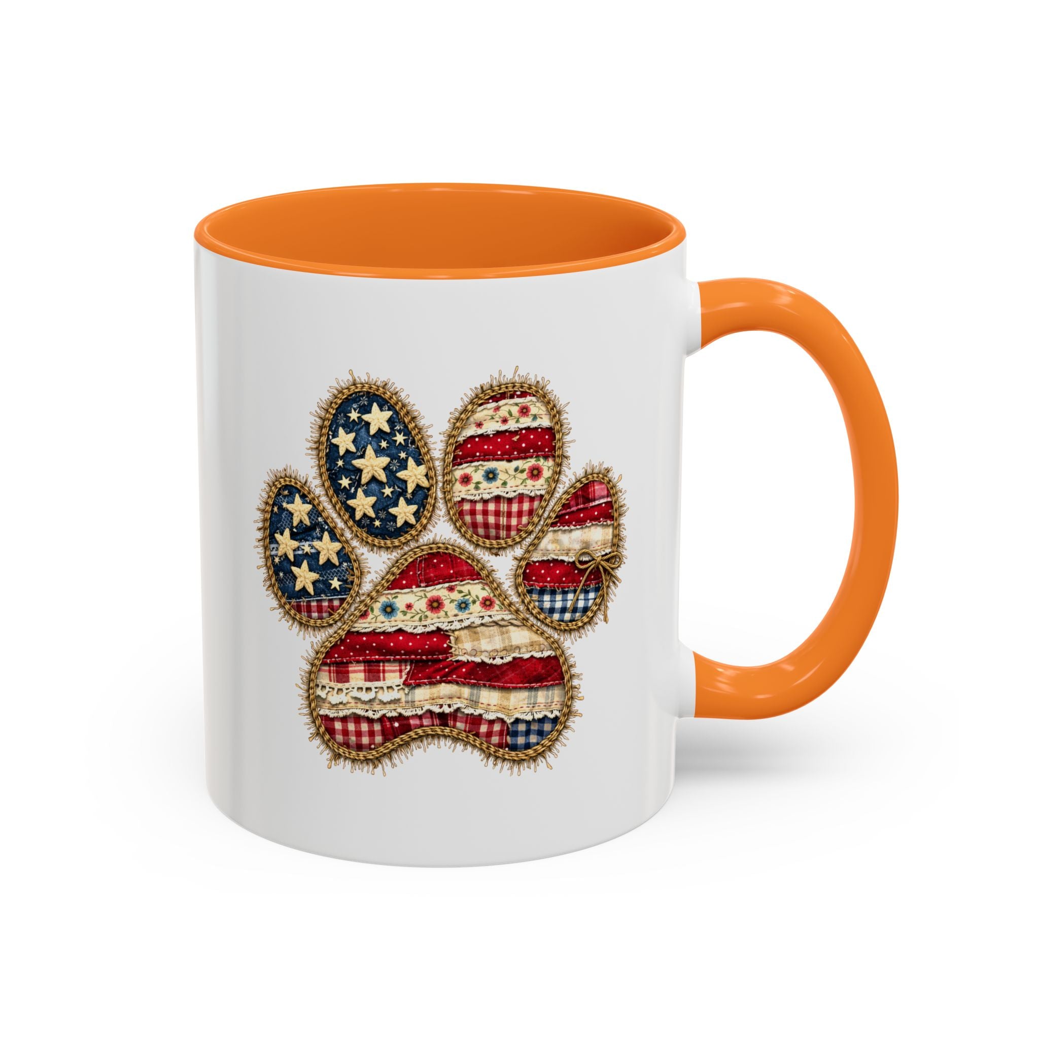 American Flag Paw Print mug | Patriotic Dog Paw Coffee Cup