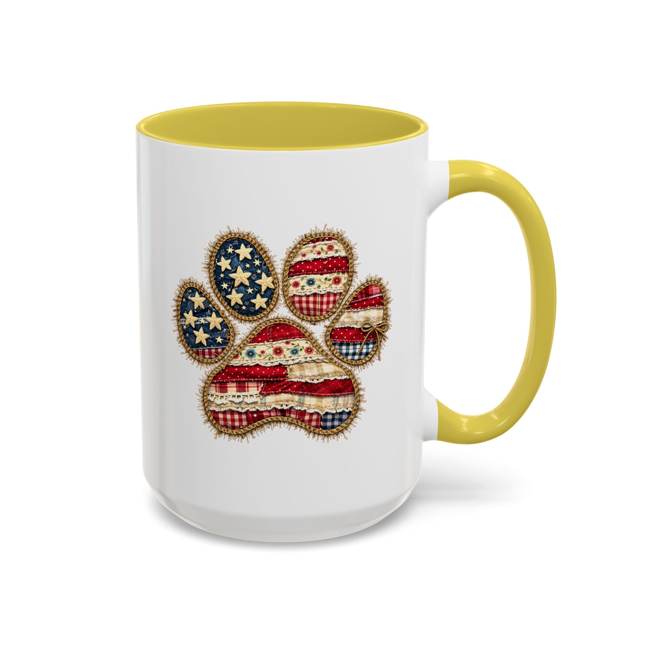 American Flag Paw Print mug | Patriotic Dog Paw Coffee Cup