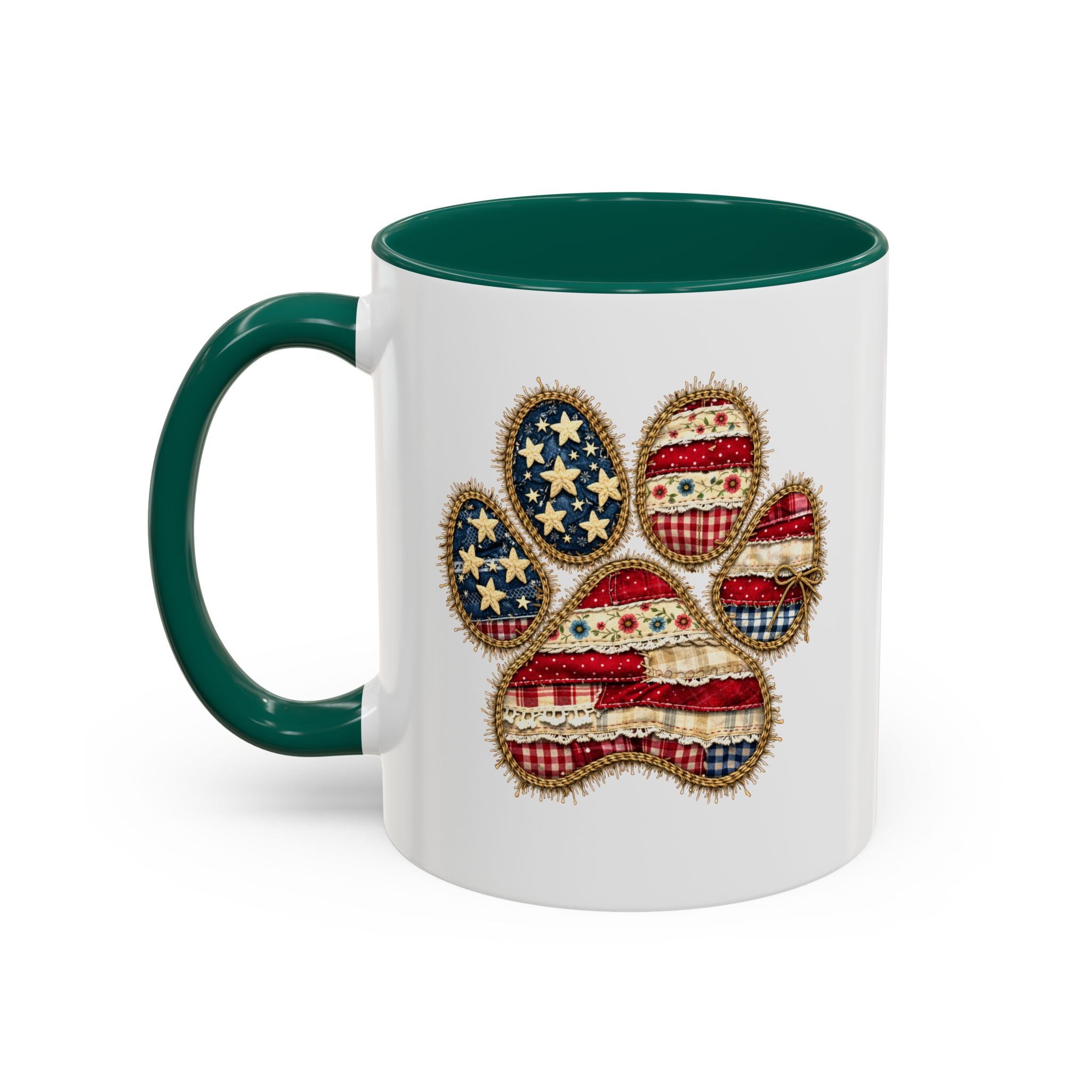 American Flag Paw Print mug | Patriotic Dog Paw Coffee Cup