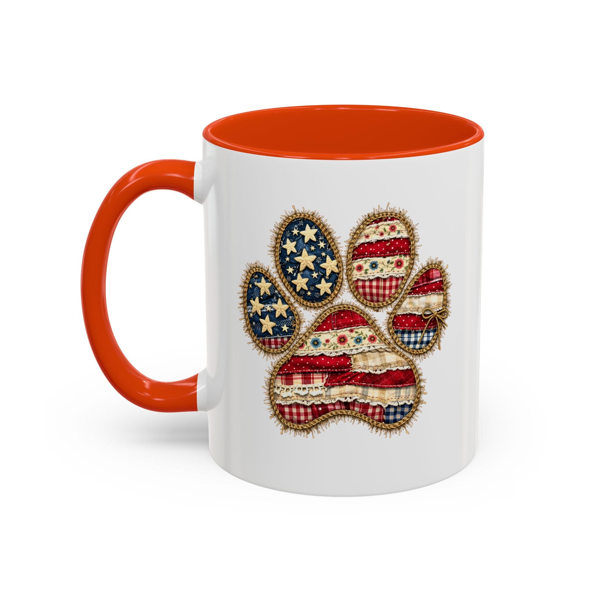 American Flag Paw Print mug | Patriotic Dog Paw Coffee Cup