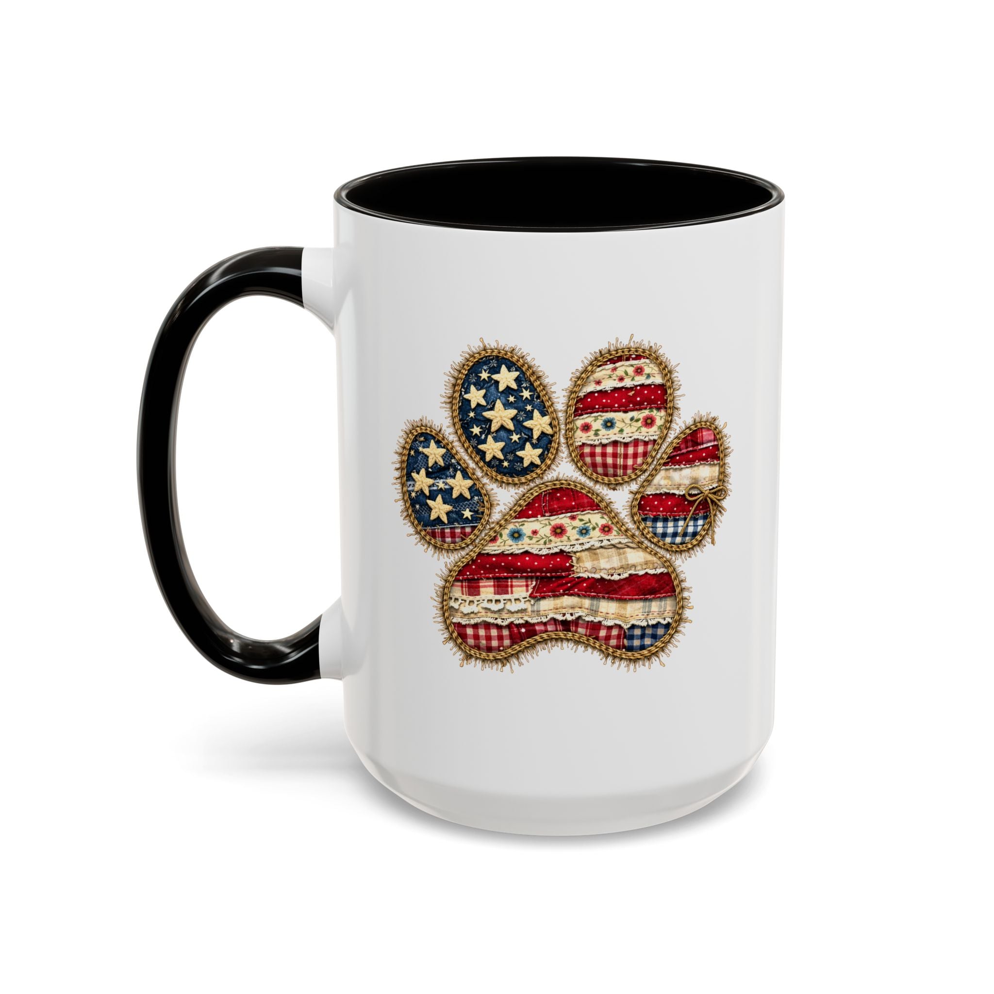 American Flag Paw Print mug | Patriotic Dog Paw Coffee Cup