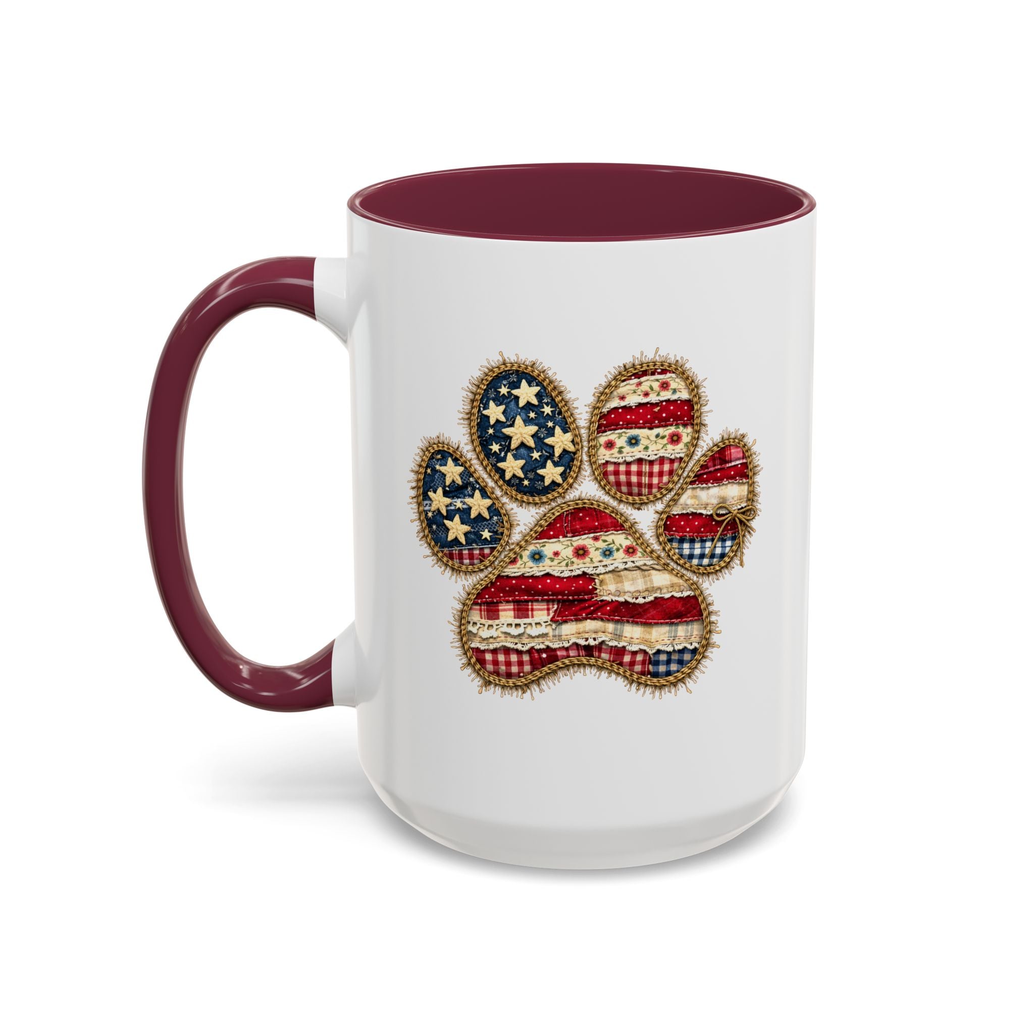 American Flag Paw Print mug | Patriotic Dog Paw Coffee Cup