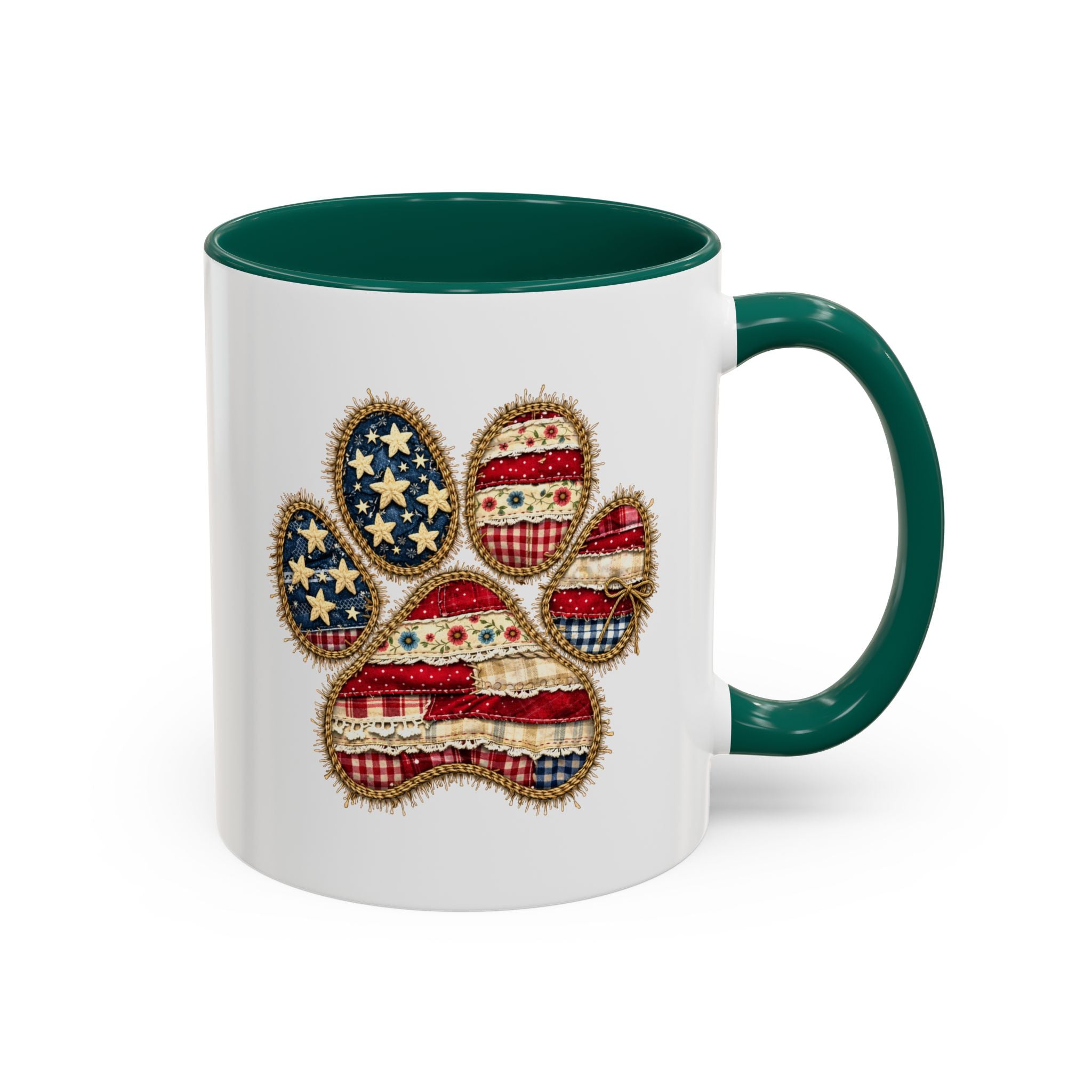 American Flag Paw Print mug | Patriotic Dog Paw Coffee Cup