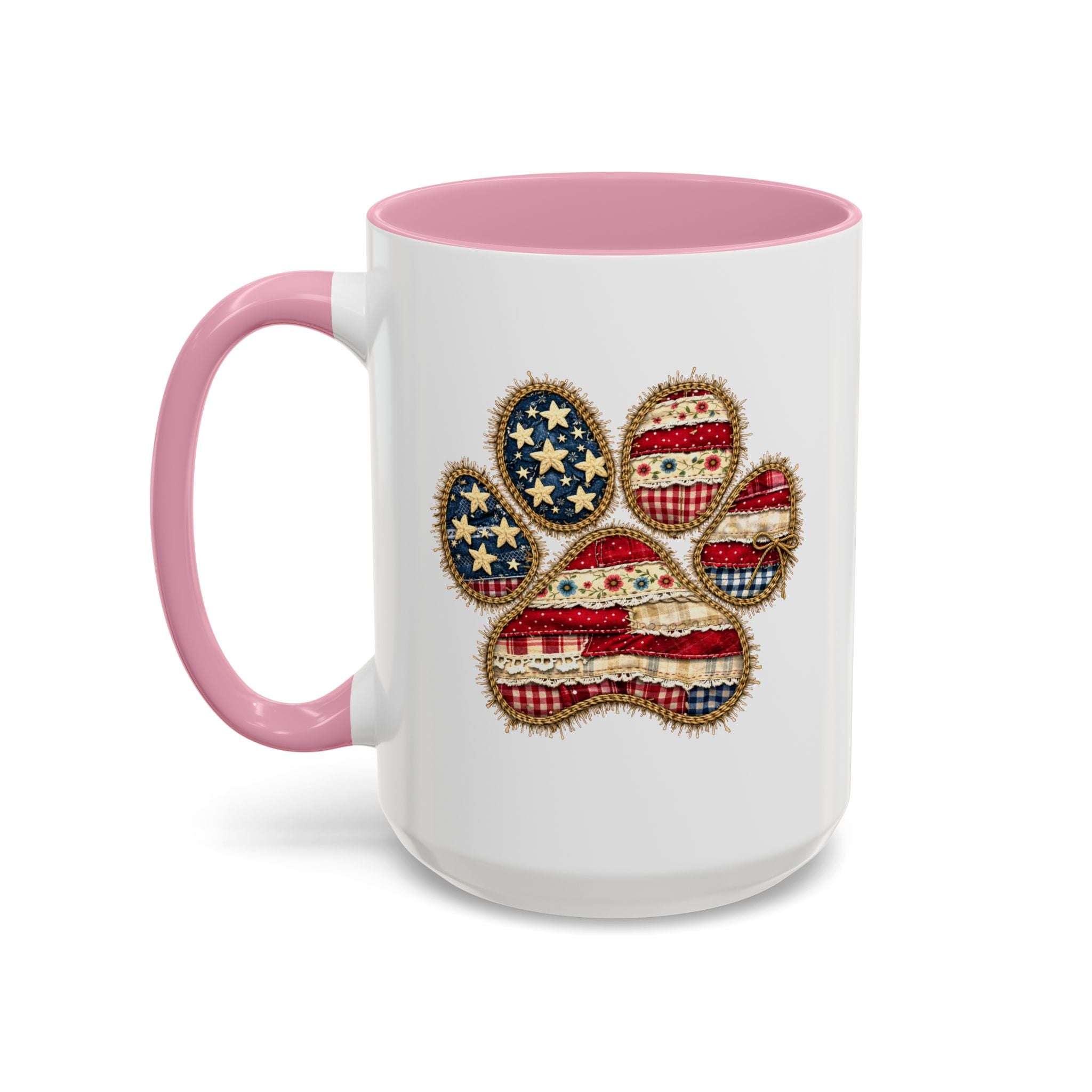 American Flag Paw Print mug | Patriotic Dog Paw Coffee Cup
