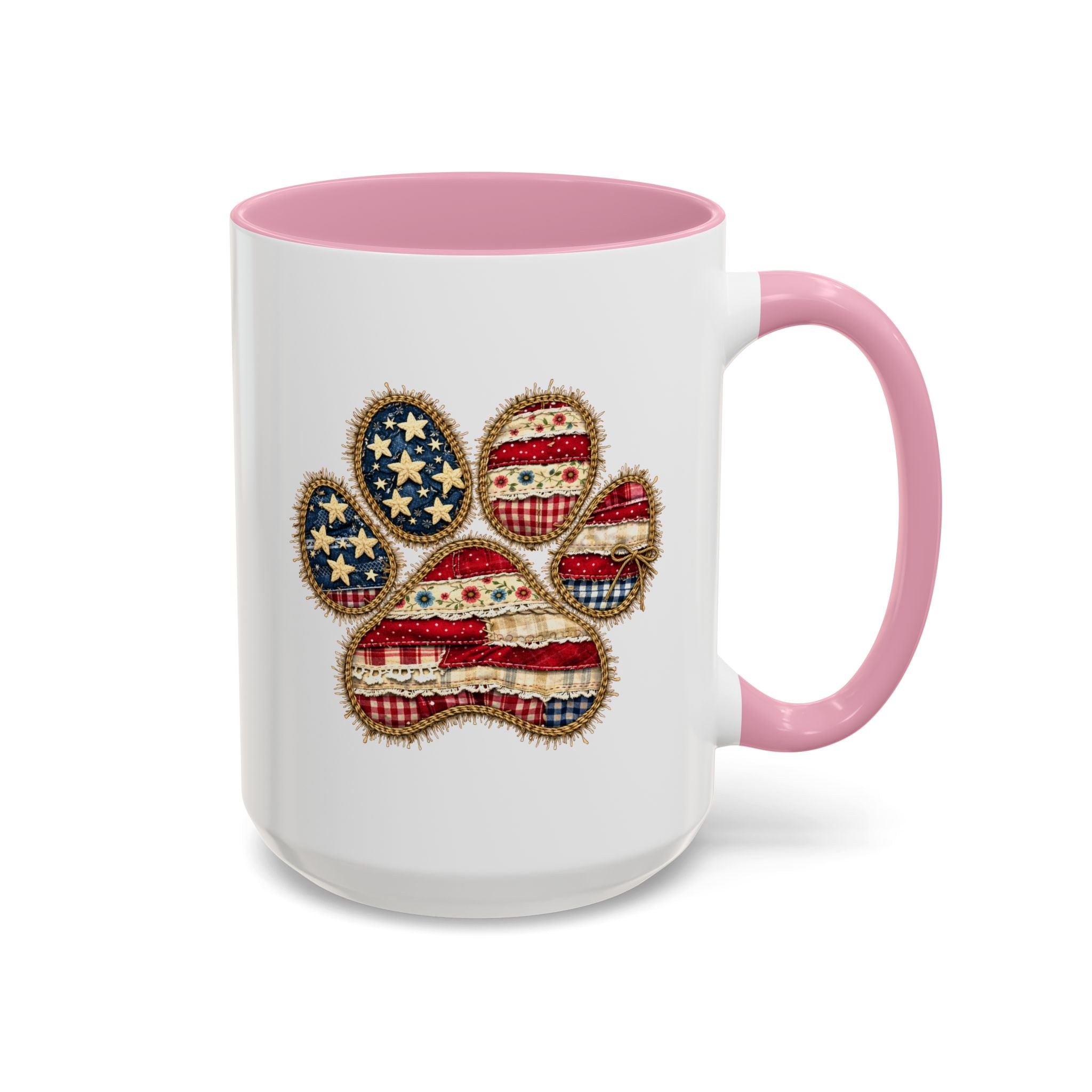 American Flag Paw Print mug | Patriotic Dog Paw Coffee Cup