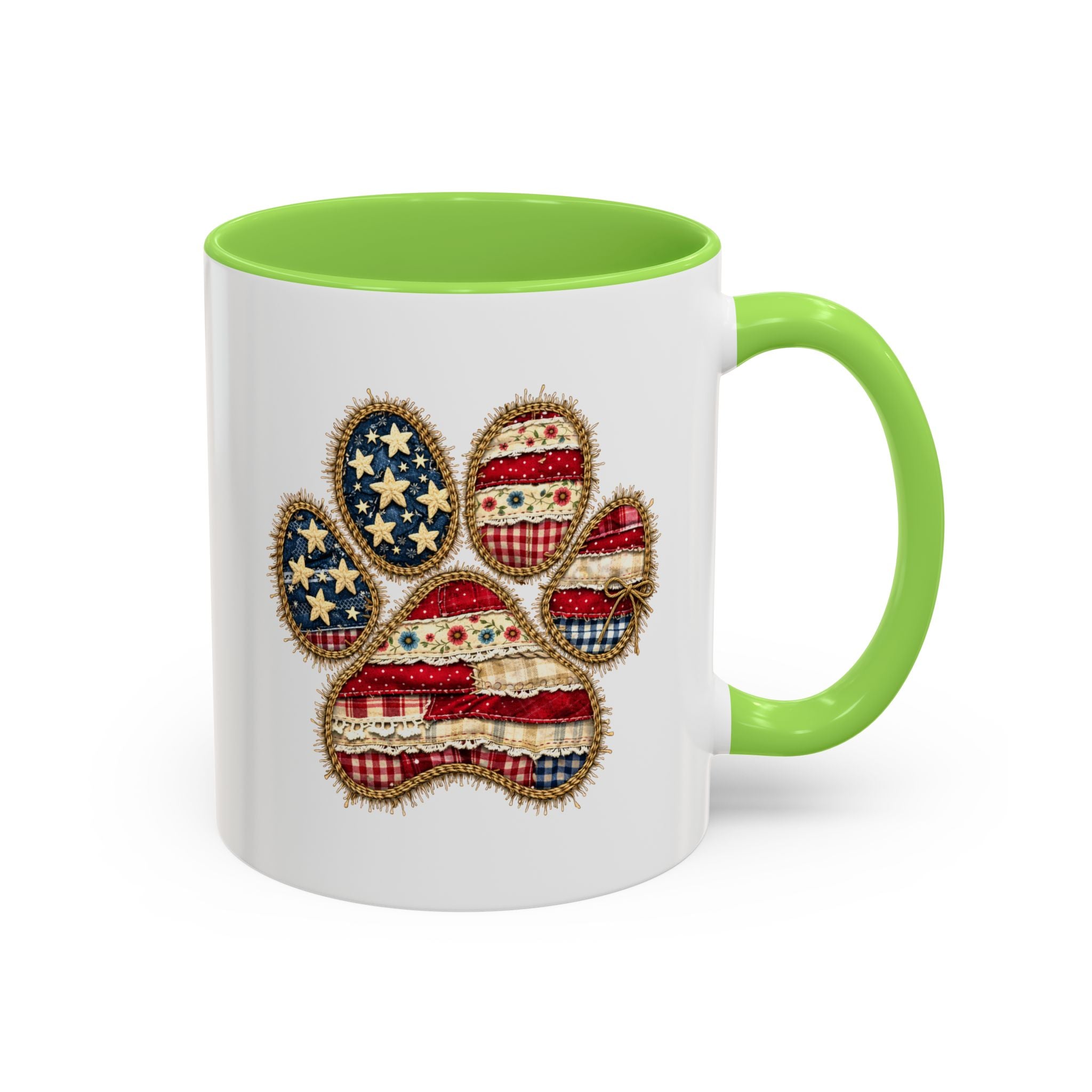 American Flag Paw Print mug | Patriotic Dog Paw Coffee Cup