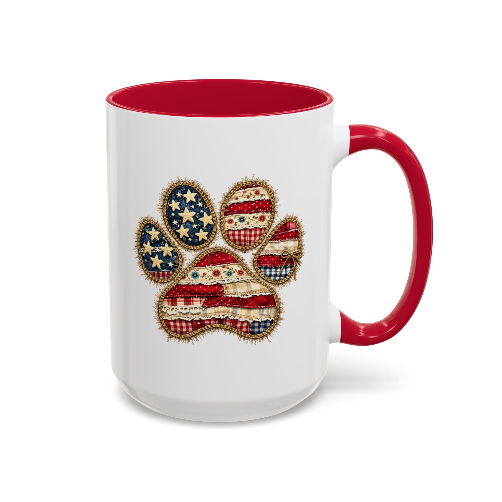American Flag Paw Print mug | Patriotic Dog Paw Coffee Cup