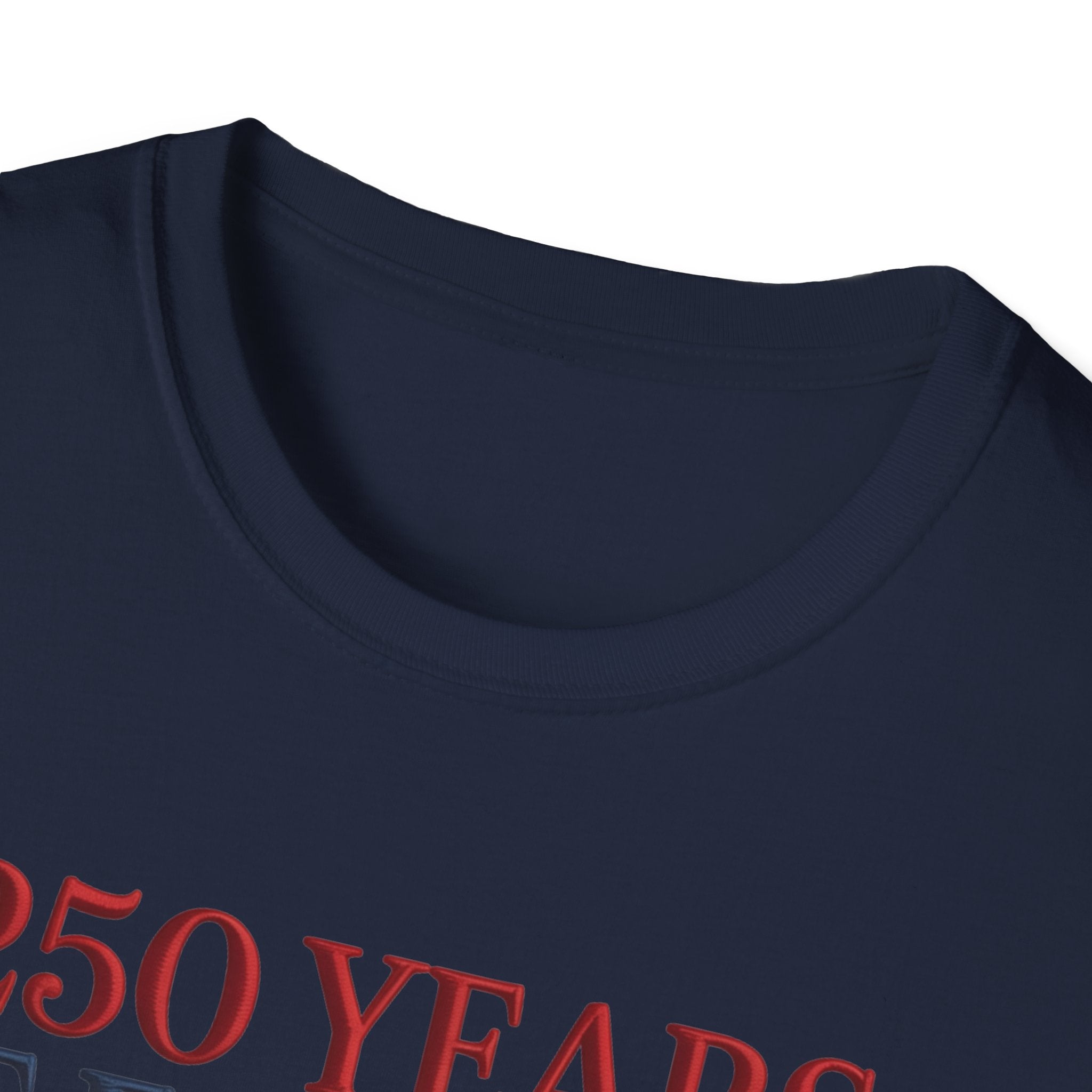 250 Years of Freedom Patriotic T-Shirt — American Flag Bow 4th of July Tee