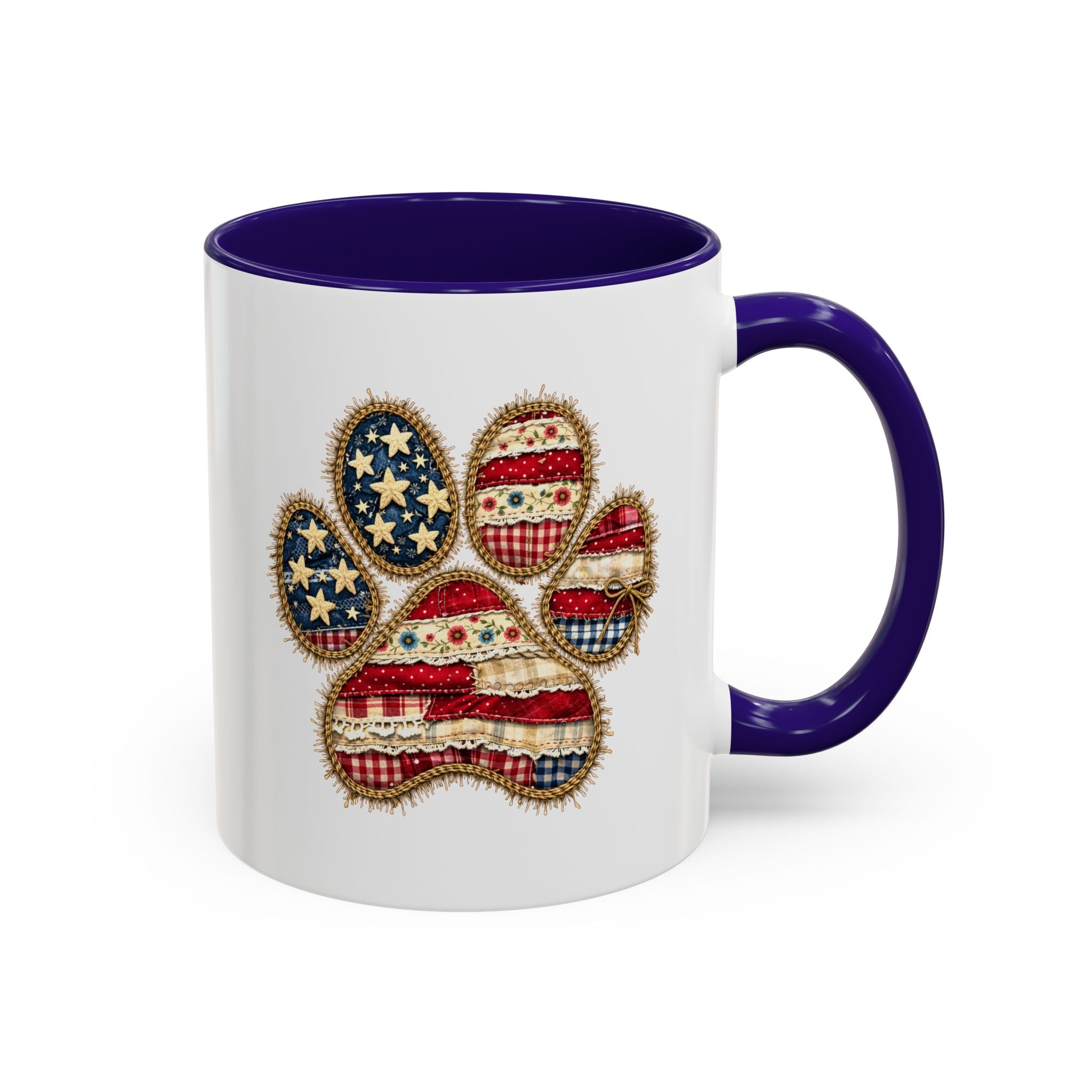 American Flag Paw Print mug | Patriotic Dog Paw Coffee Cup