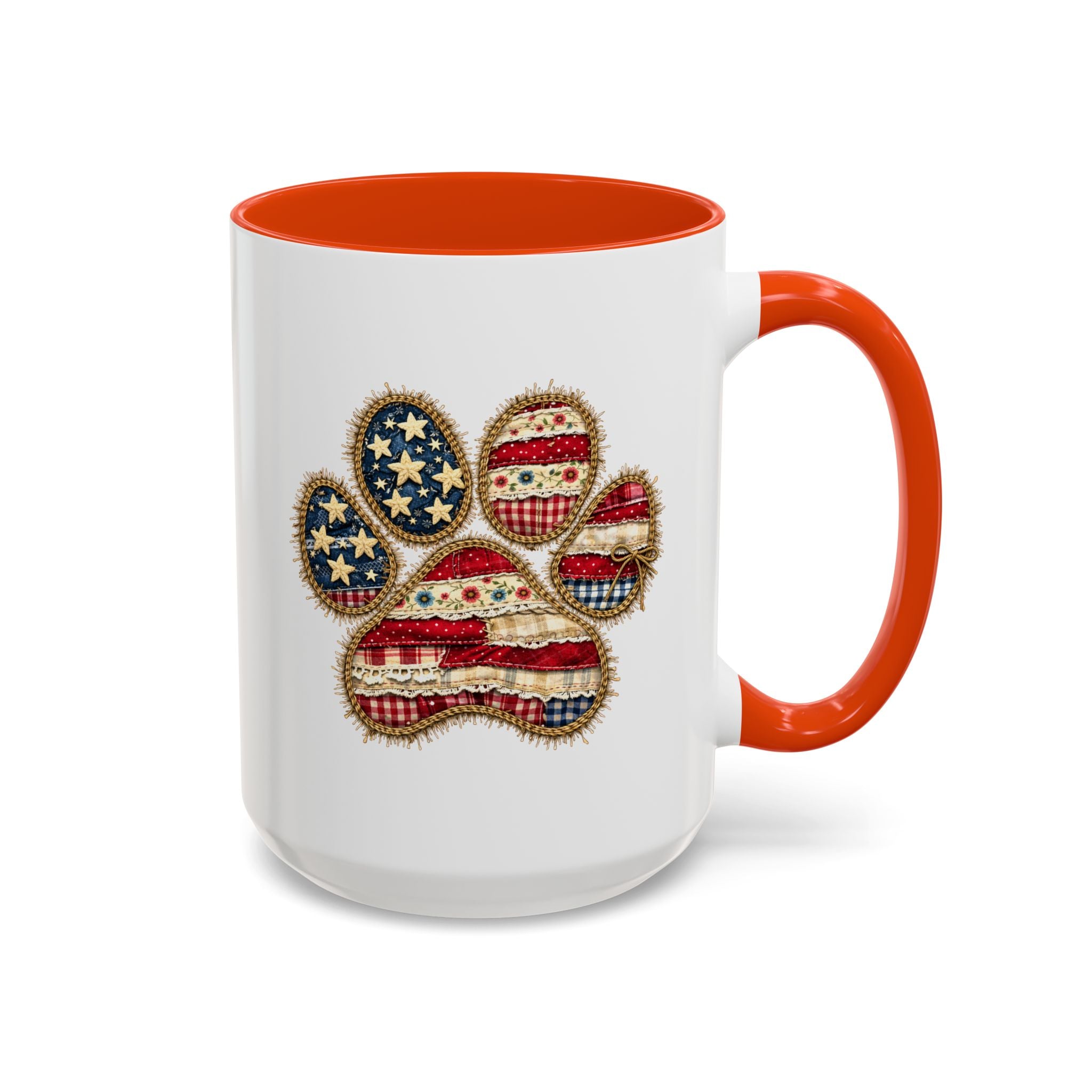 American Flag Paw Print mug | Patriotic Dog Paw Coffee Cup