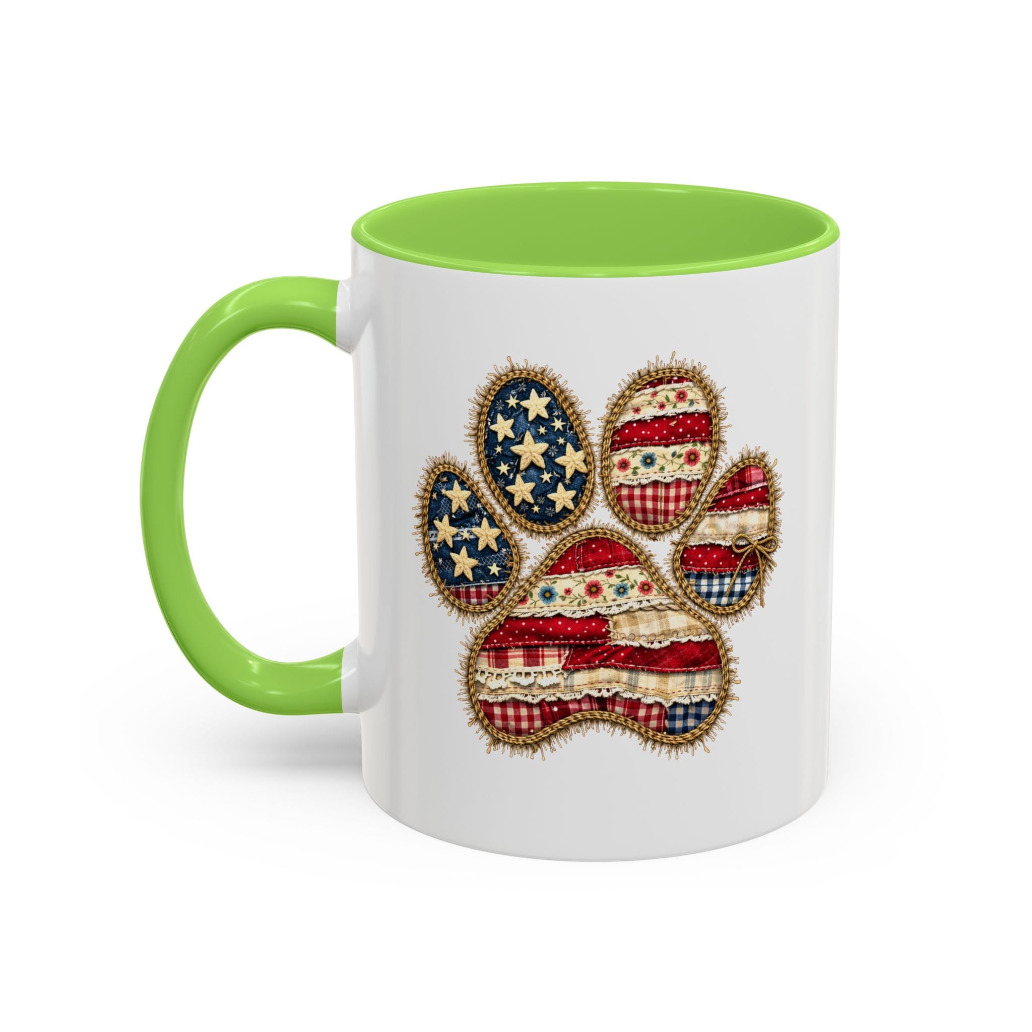 American Flag Paw Print mug | Patriotic Dog Paw Coffee Cup