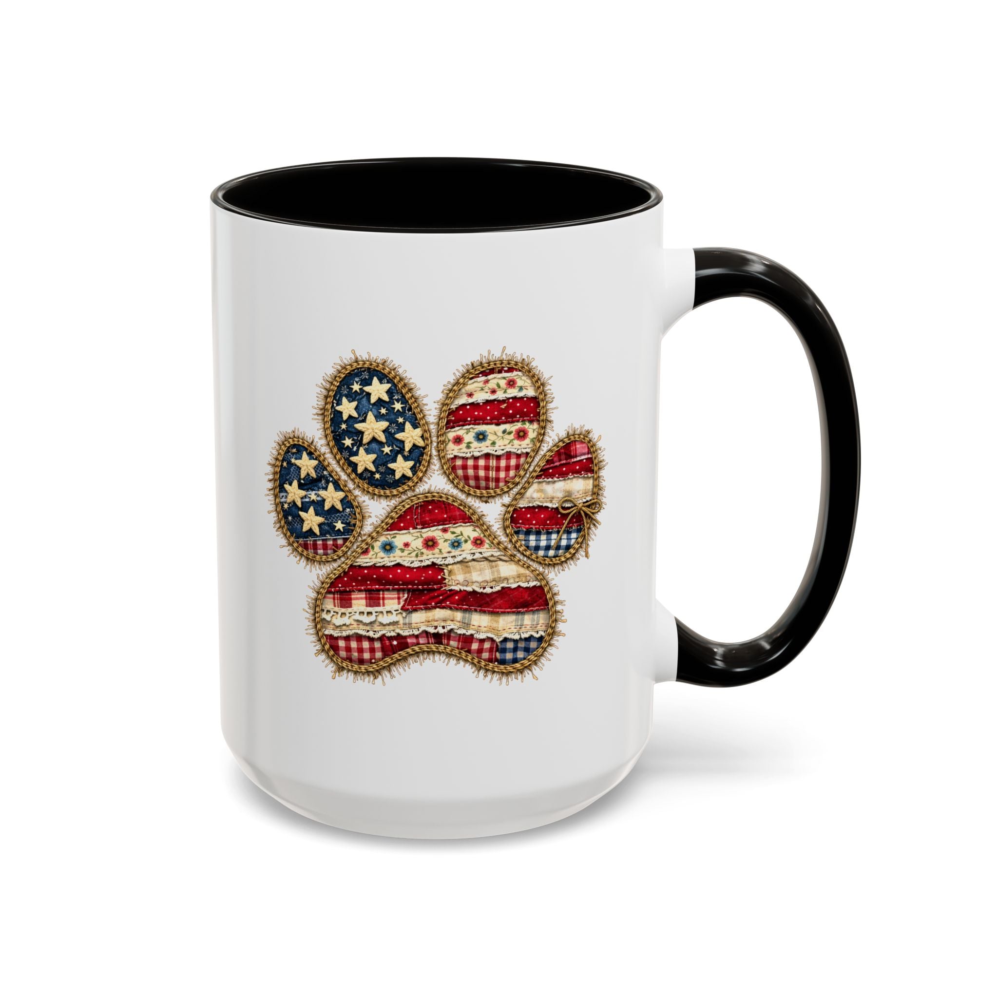 American Flag Paw Print mug | Patriotic Dog Paw Coffee Cup