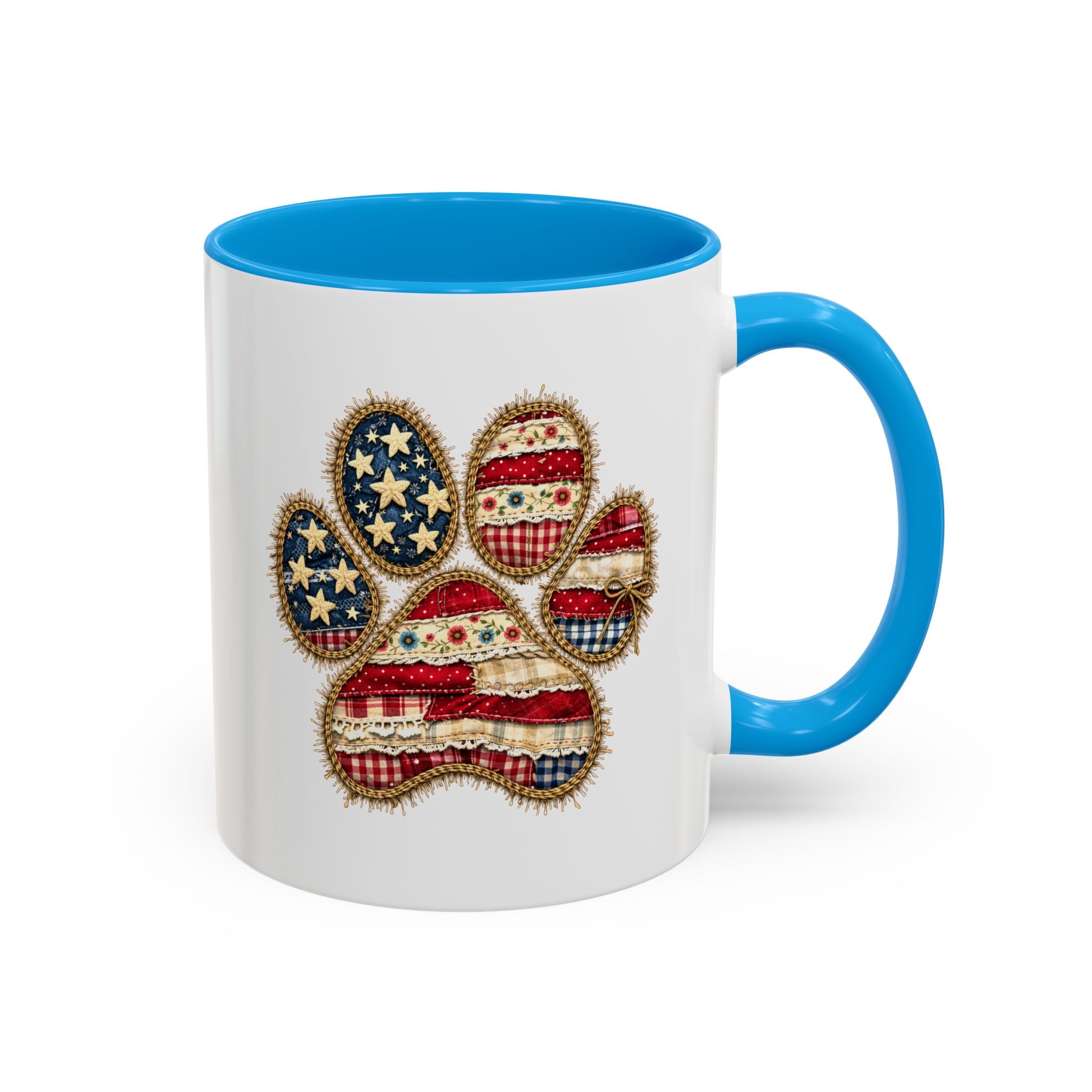 American Flag Paw Print mug | Patriotic Dog Paw Coffee Cup