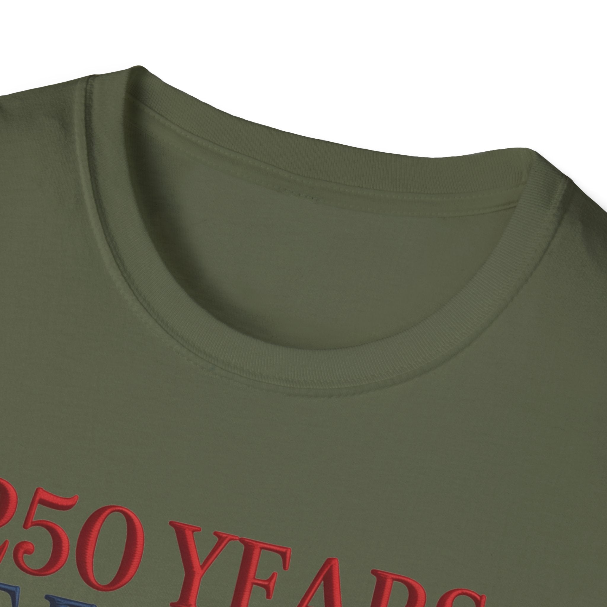 250 Years of Freedom Patriotic T-Shirt — American Flag Bow 4th of July Tee