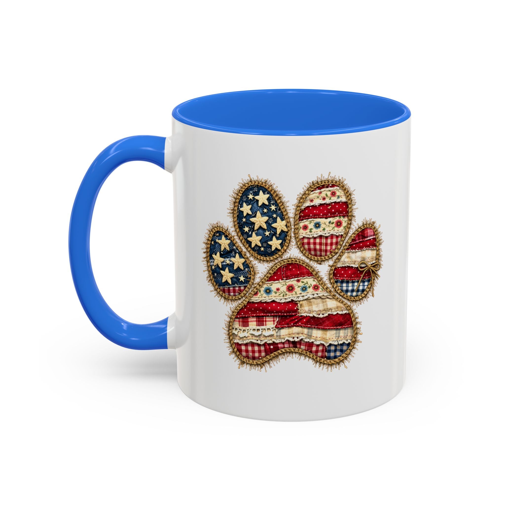 American Flag Paw Print mug | Patriotic Dog Paw Coffee Cup