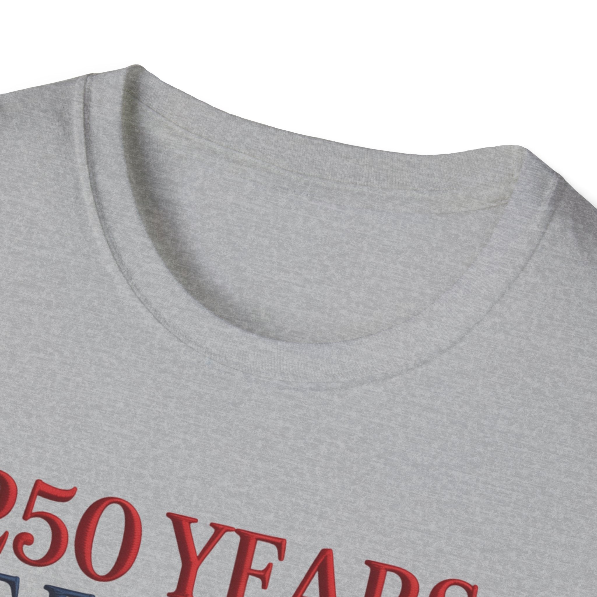 250 Years of Freedom Patriotic T-Shirt — American Flag Bow 4th of July Tee
