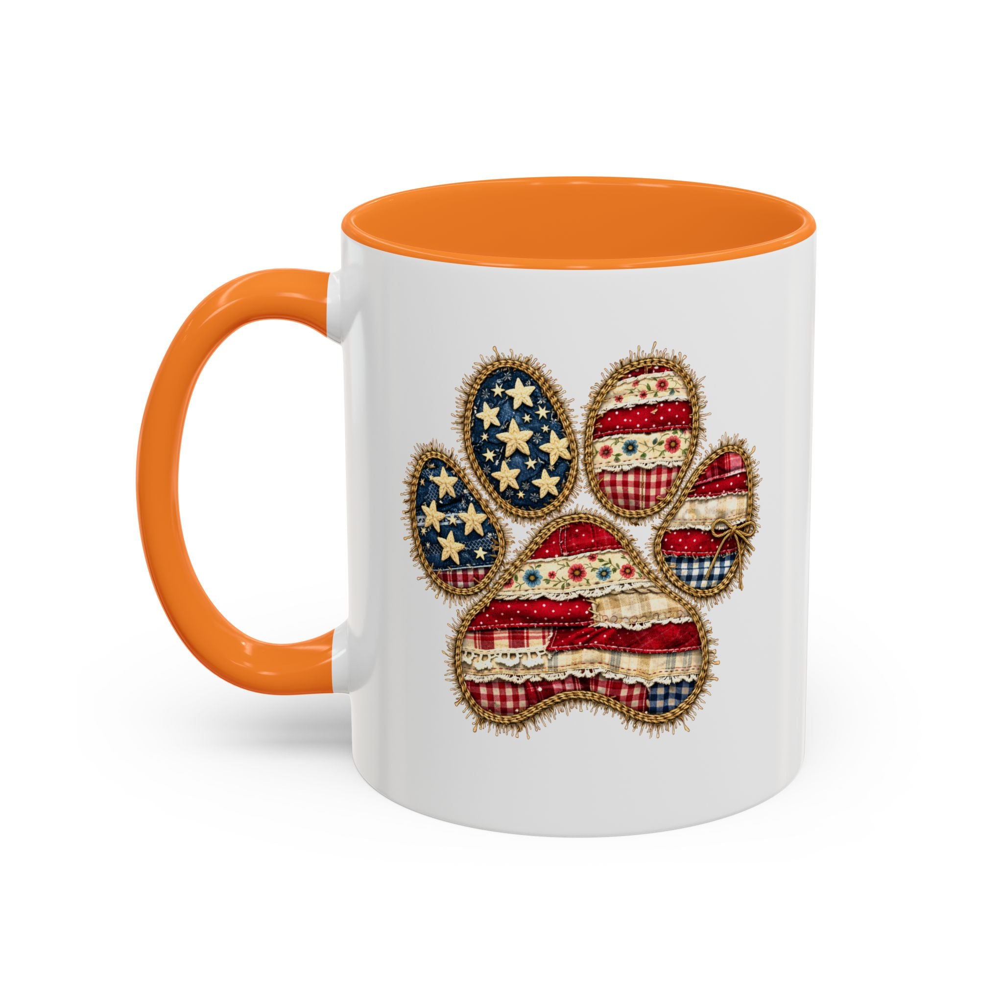 American Flag Paw Print mug | Patriotic Dog Paw Coffee Cup