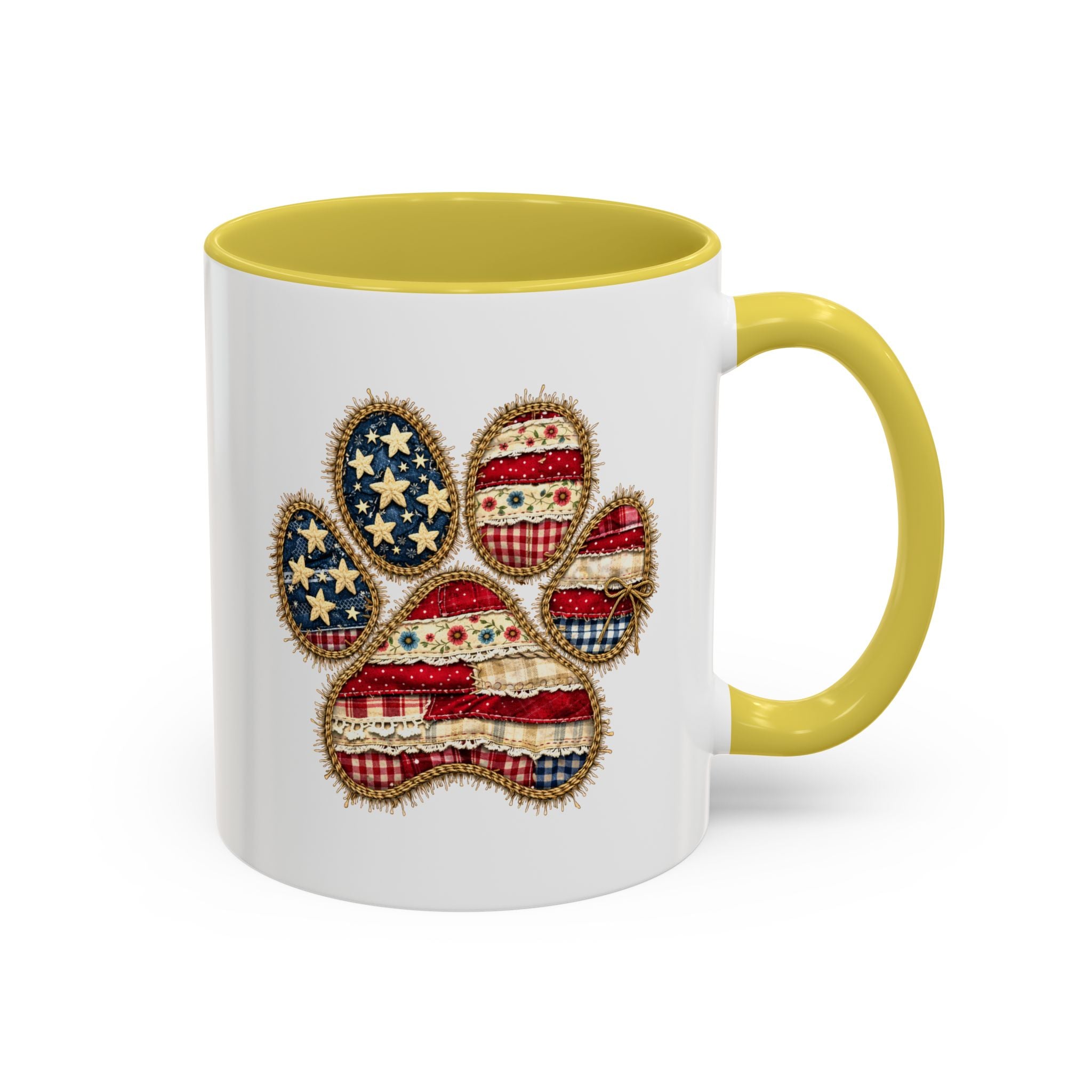 American Flag Paw Print mug | Patriotic Dog Paw Coffee Cup