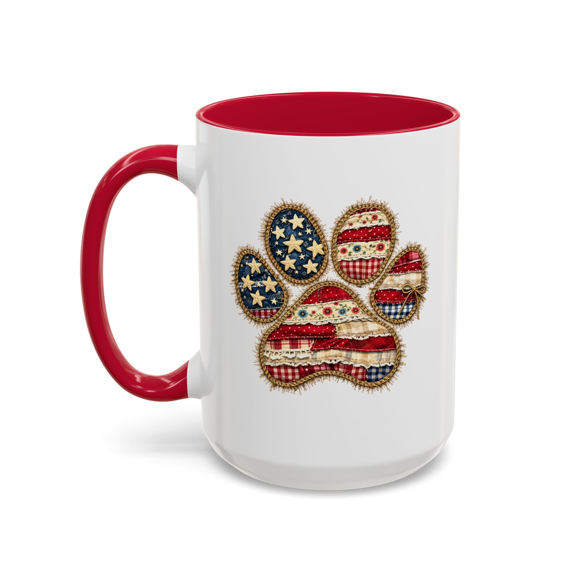 American Flag Paw Print mug | Patriotic Dog Paw Coffee Cup