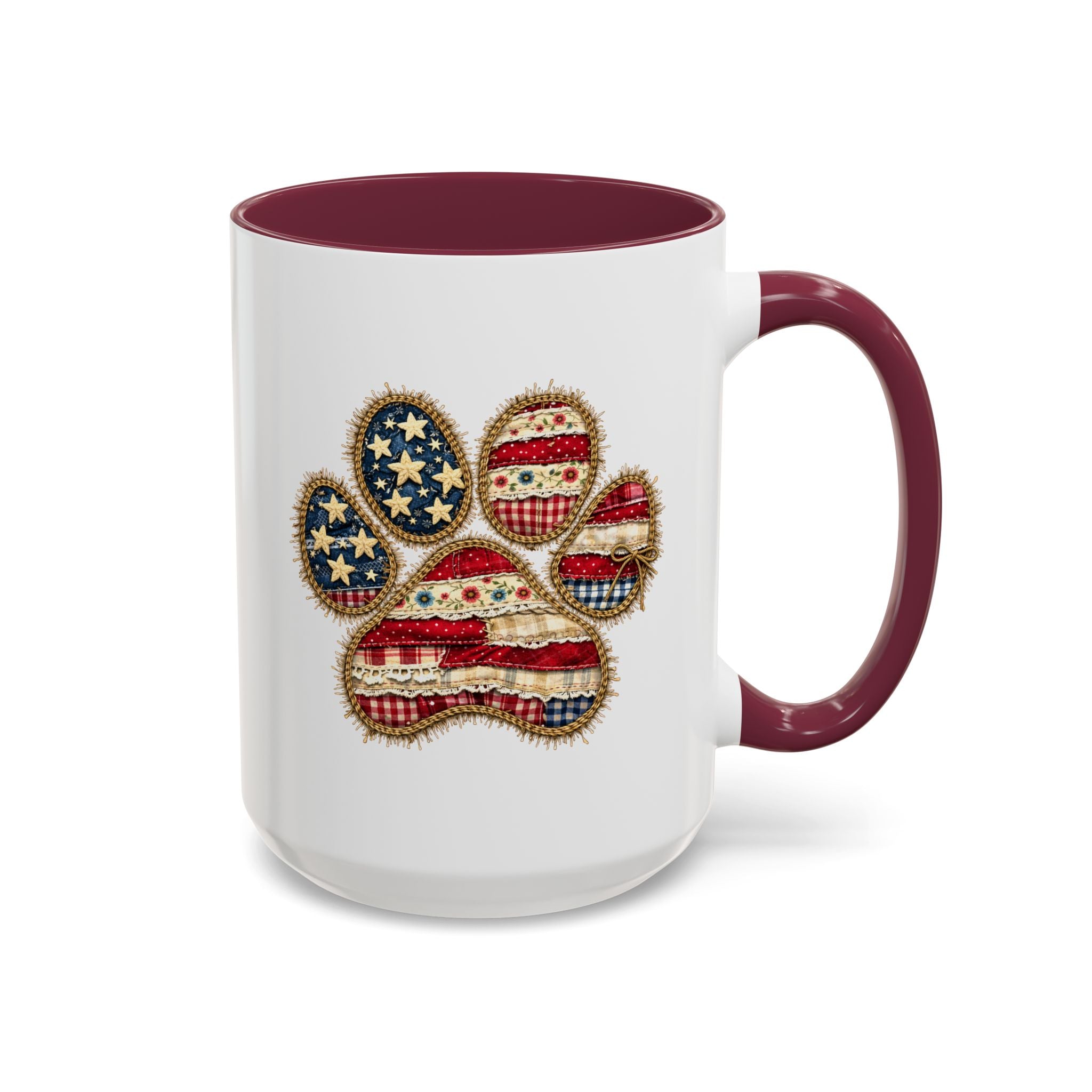 American Flag Paw Print mug | Patriotic Dog Paw Coffee Cup