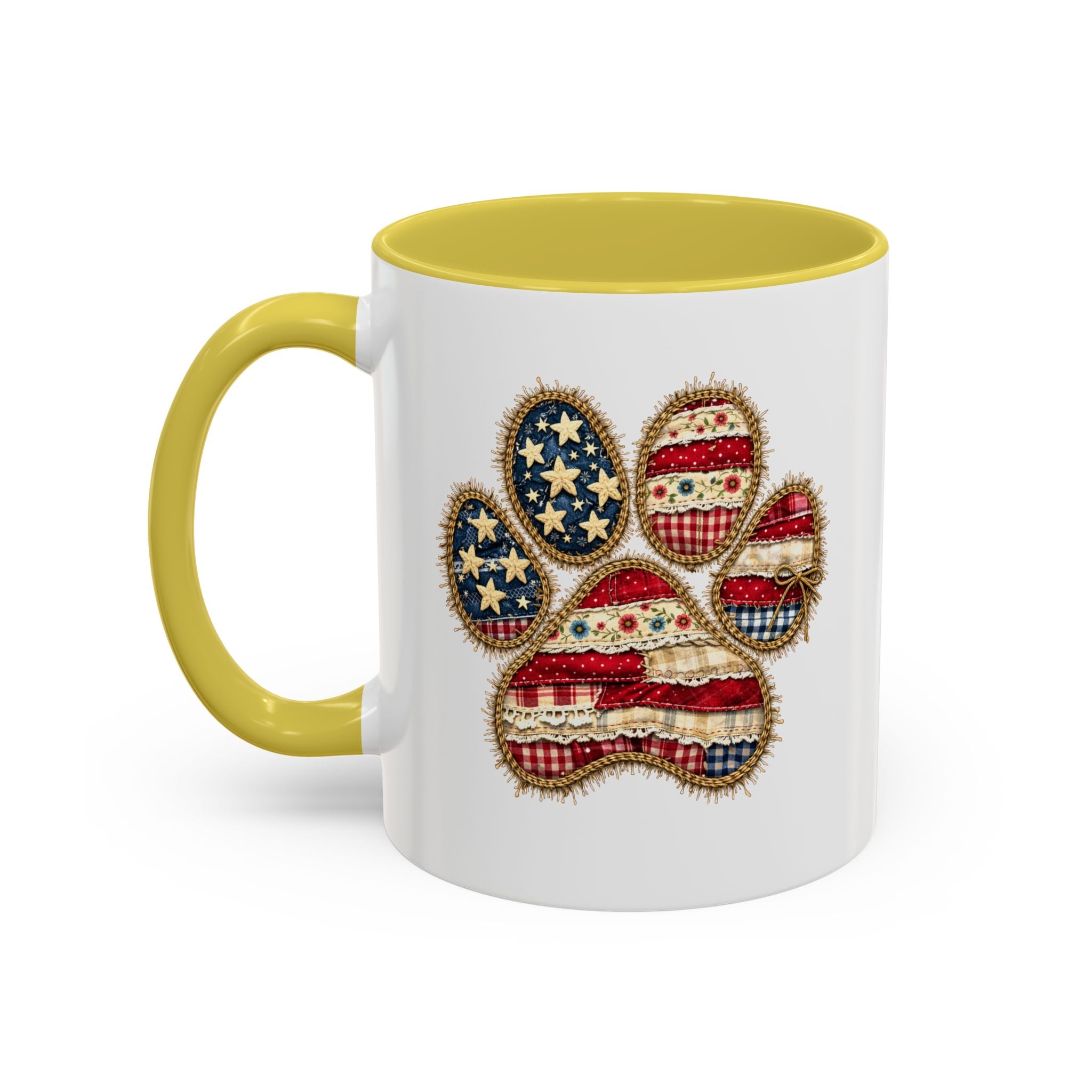 American Flag Paw Print mug | Patriotic Dog Paw Coffee Cup