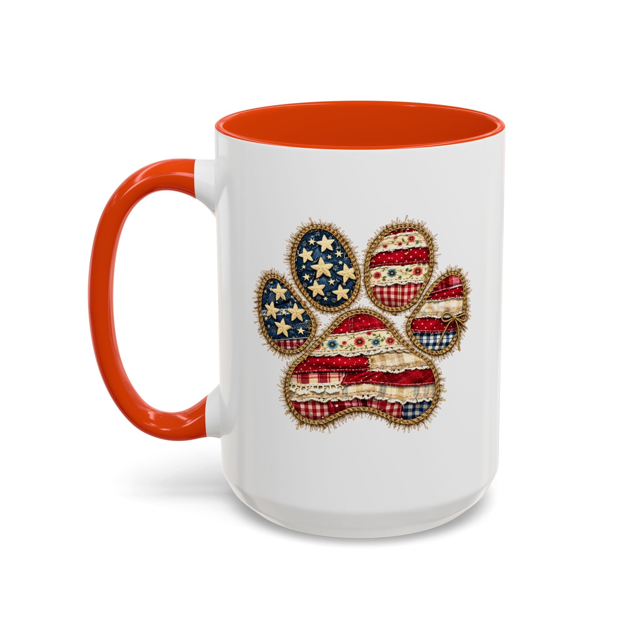 American Flag Paw Print mug | Patriotic Dog Paw Coffee Cup