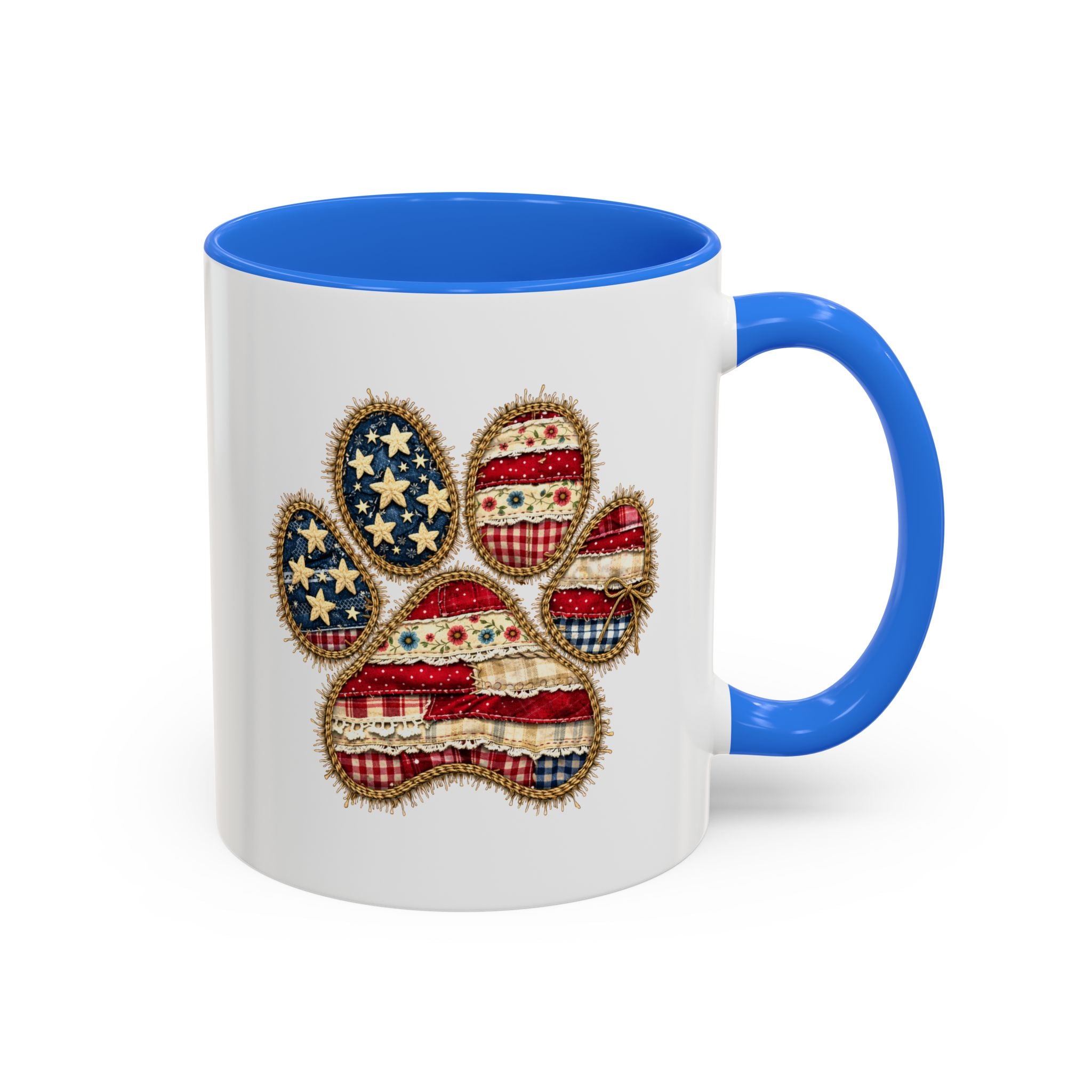American Flag Paw Print mug | Patriotic Dog Paw Coffee Cup