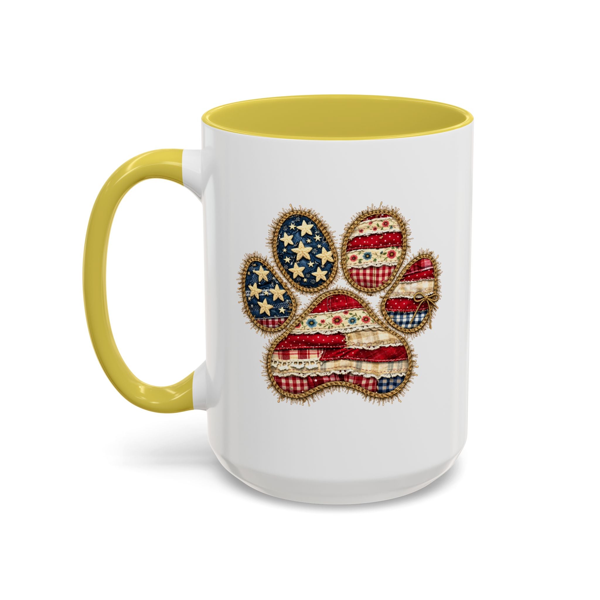 American Flag Paw Print mug | Patriotic Dog Paw Coffee Cup