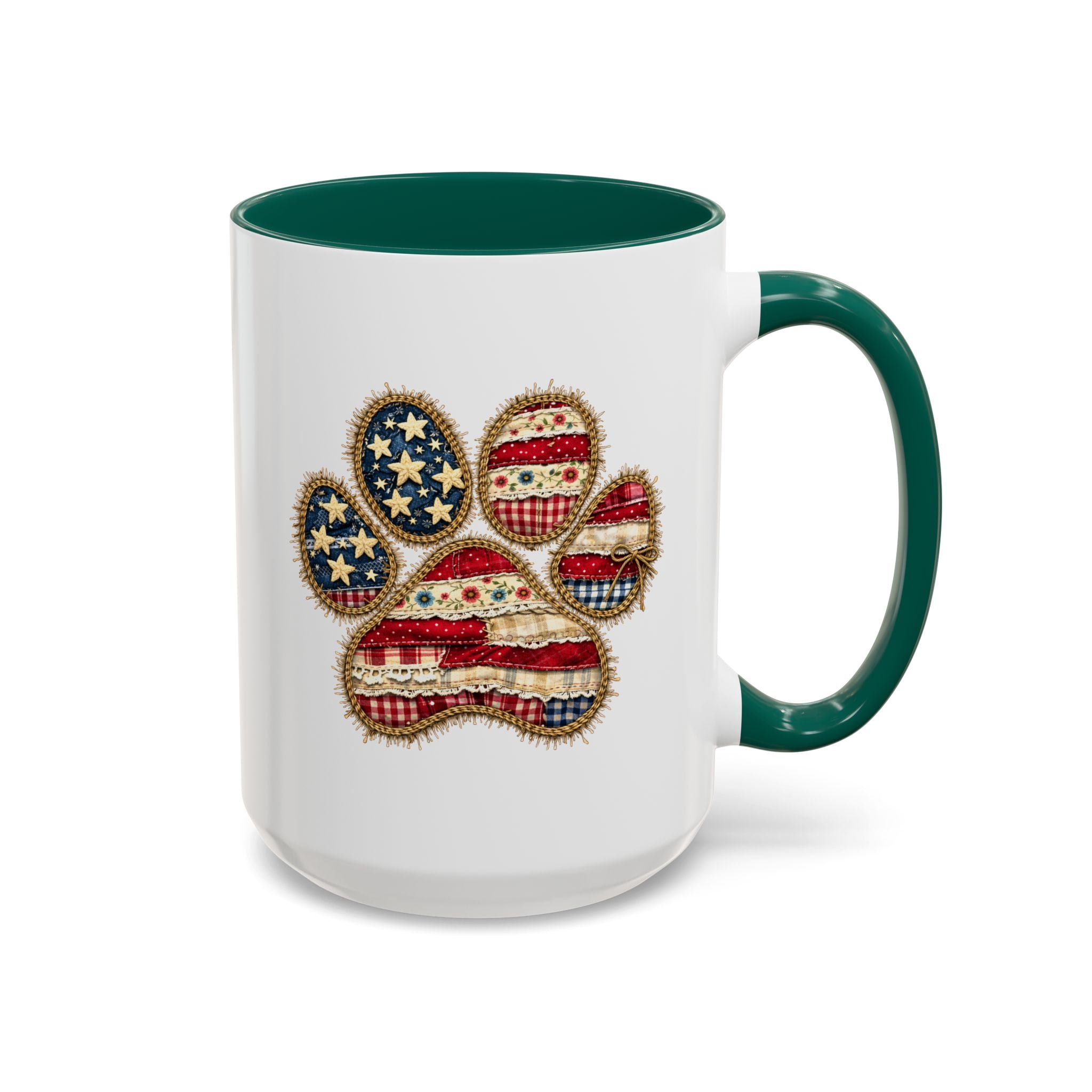 American Flag Paw Print mug | Patriotic Dog Paw Coffee Cup