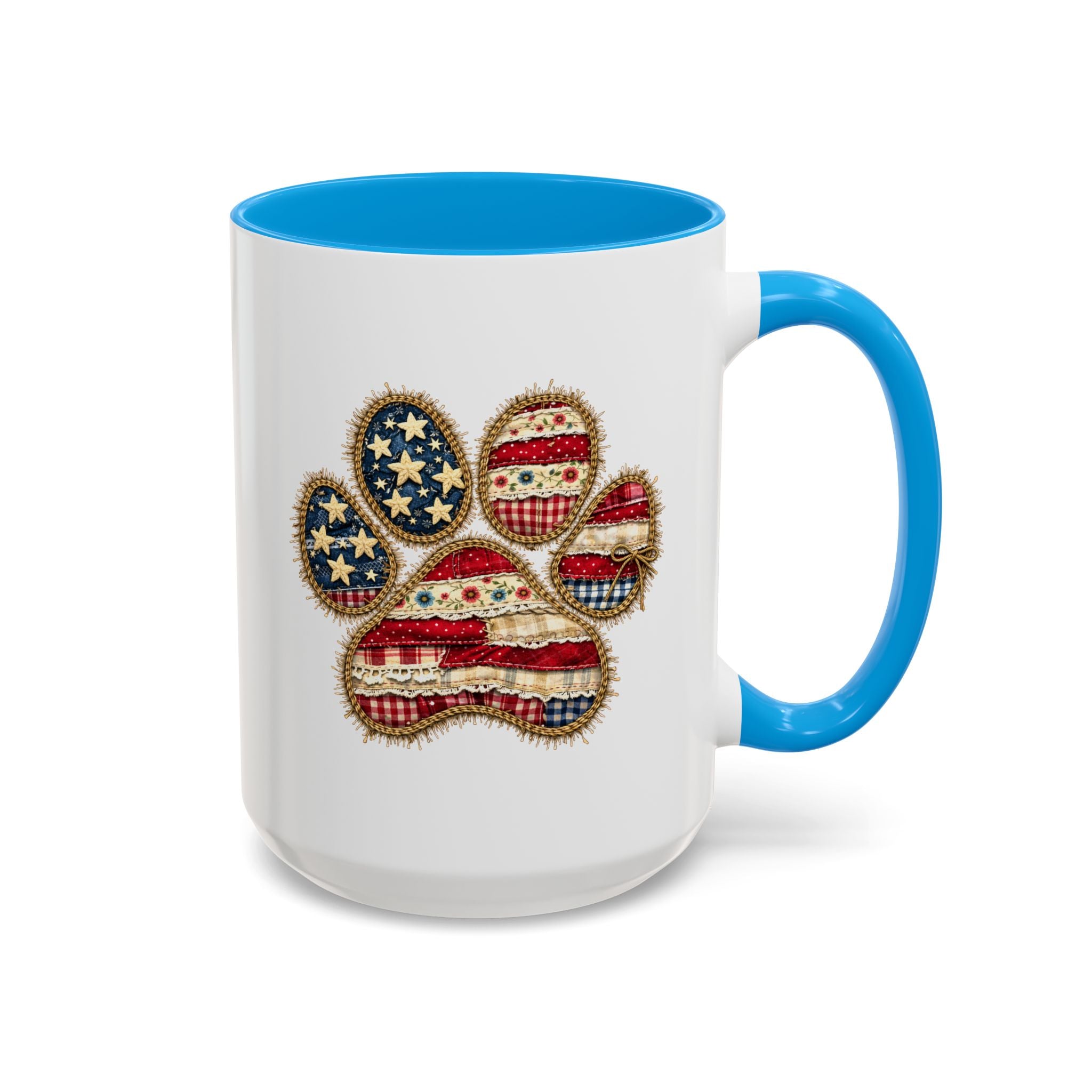 American Flag Paw Print mug | Patriotic Dog Paw Coffee Cup