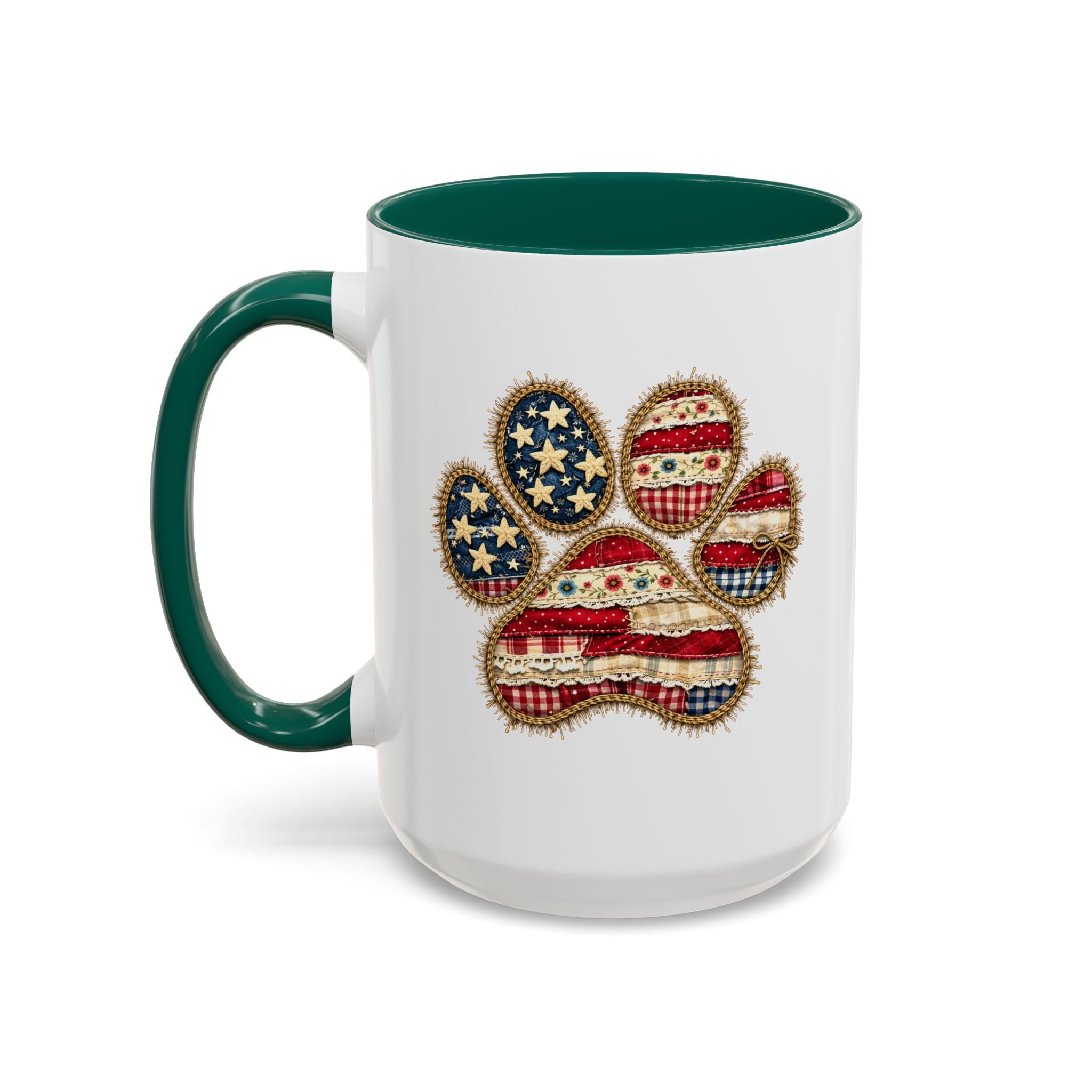 American Flag Paw Print mug | Patriotic Dog Paw Coffee Cup