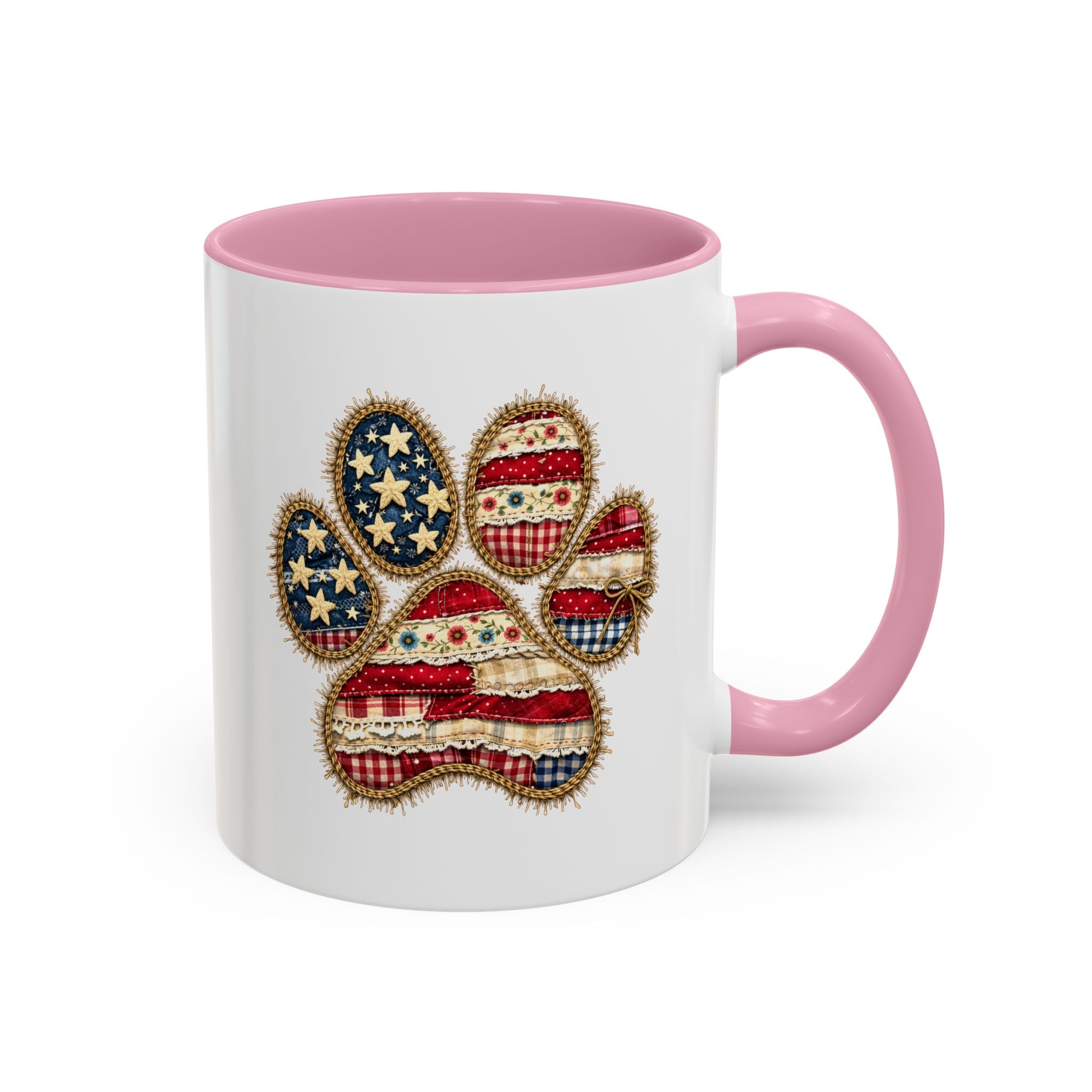 American Flag Paw Print mug | Patriotic Dog Paw Coffee Cup