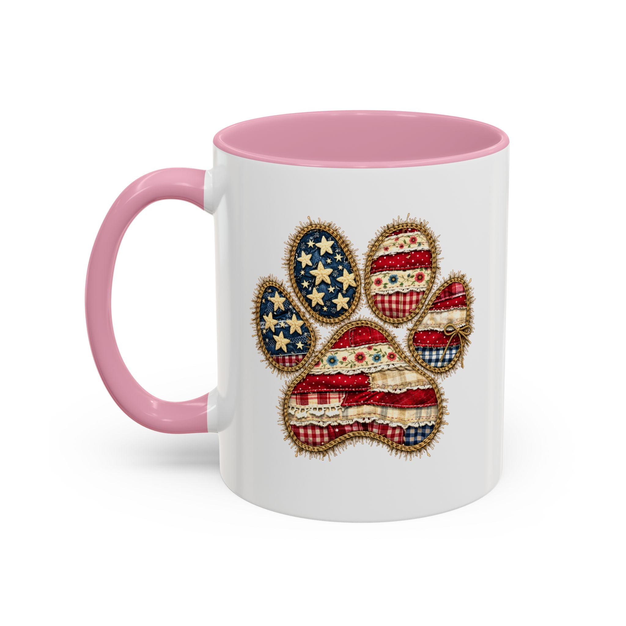American Flag Paw Print mug | Patriotic Dog Paw Coffee Cup