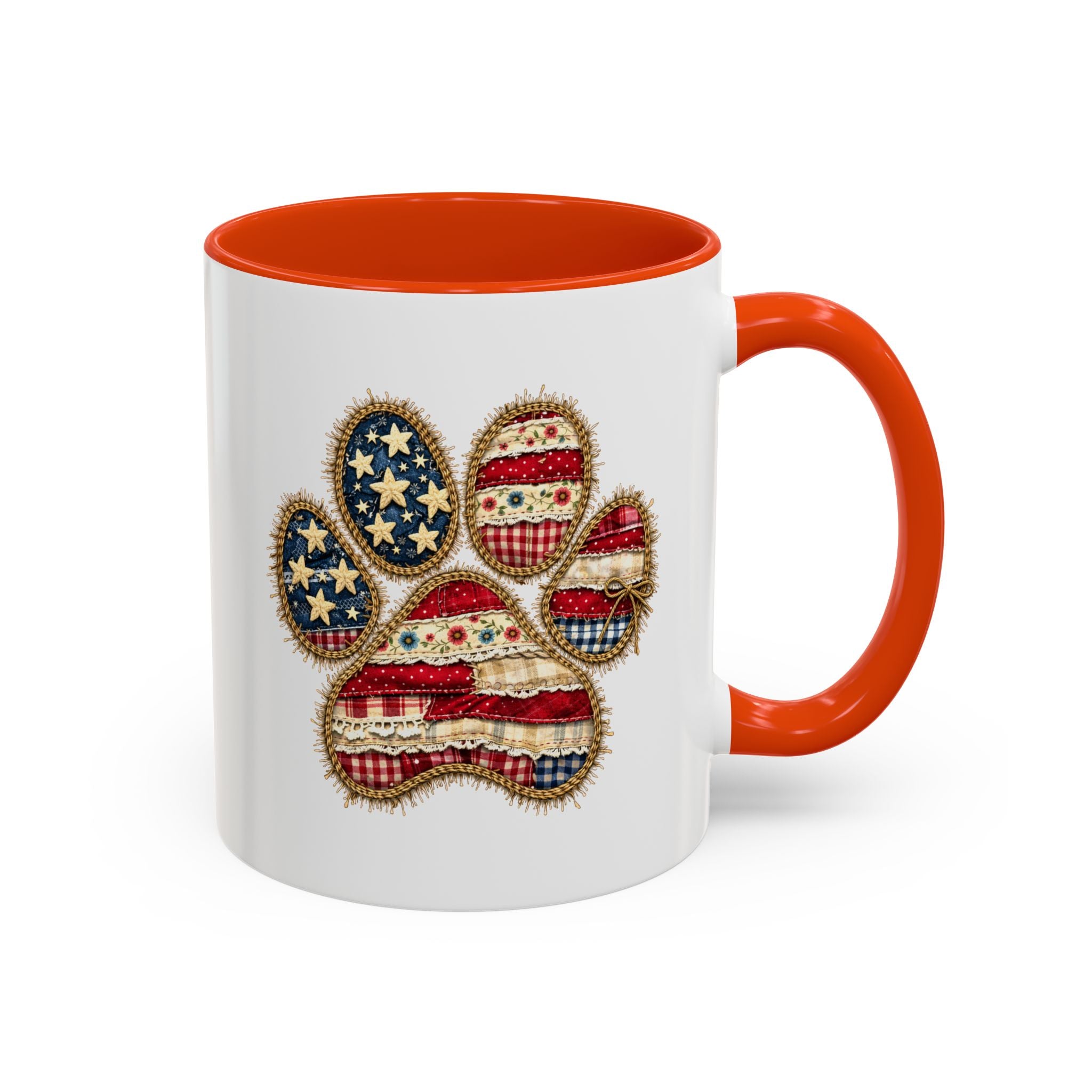 American Flag Paw Print mug | Patriotic Dog Paw Coffee Cup