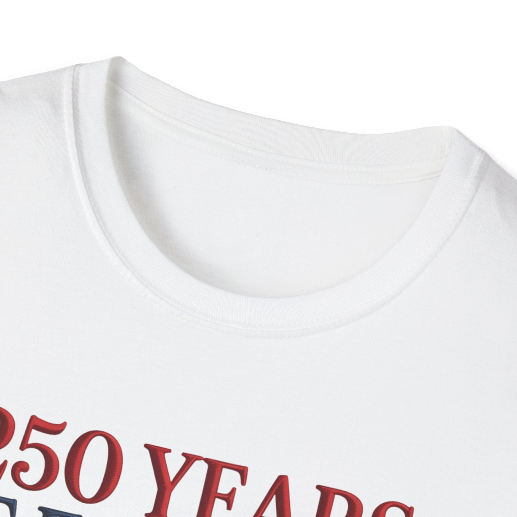 250 Years of Freedom Patriotic T-Shirt — American Flag Bow 4th of July Tee
